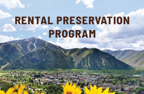 Rental Preservation Program text with photo of Ketchum, Idaho
