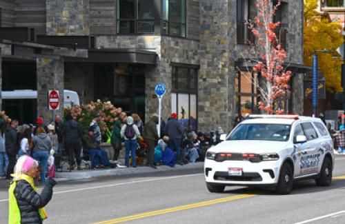 Police Patrolling Intersection