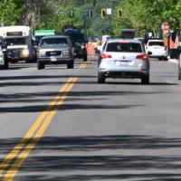 Cars parked on Sun Valley Road