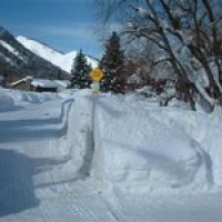 Snow Bank along the roadside