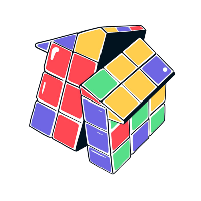 purple housing cube