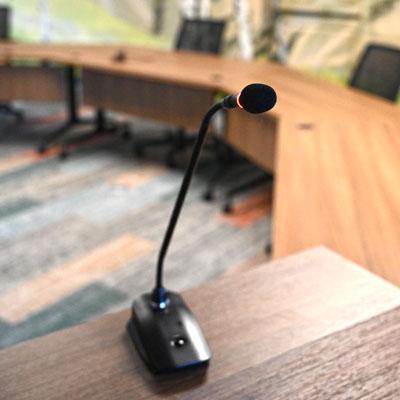 Microphone in City Hall