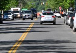 Cars parked on Sun Valley Road