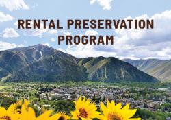 Rental Preservation Program text with photo of Ketchum, Idaho
